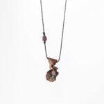 گردنبند ریشه درخت سنجد وحشی و چشم ببر سبز آبی (طبیعت) - Image 2