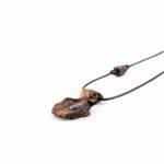 گردنبند ریشه درخت سنجد وحشی و چشم ببر سبز آبی (طبیعت)