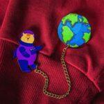 پین زنجیردار Astronaut Bear3