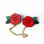 پین زنجیردار Red Flowers1