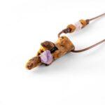 گردنبند ریشه سنجد و آمیتیست وحشی