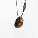 گردنبند چوب گردو تراش دست (پیاله) - Image 2