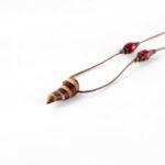 گردنبند دندان مار چوب رز وود و کیکم