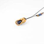 گردنبند چوب کیکم و سنگ لاجورد تراش خاص(فانوس)