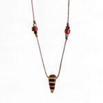 گردنبند دندان مار چوب رز وود و کیکم - Image 2