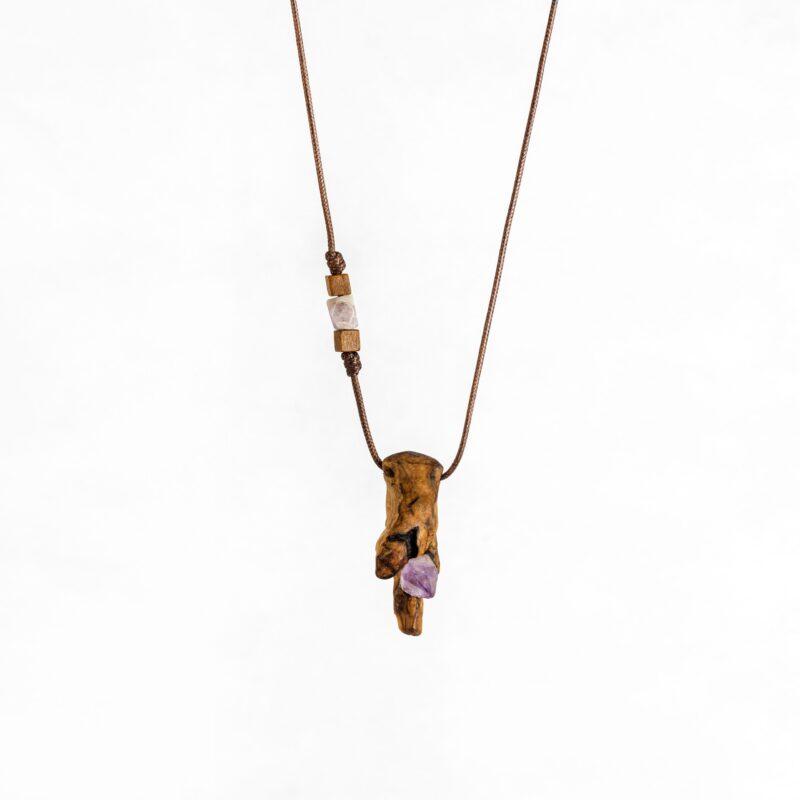 گردنبند ریشه سنجد و آمیتیست وحشی - Image 2