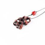 گردنبند چوب رز وود و سنگ مرجان(باب اسفنجی)