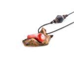 گردنبند ریشه سنجد و مرجان قرمز(وحشی)