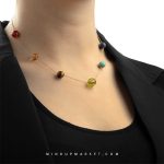 گردنبند طلا (۷ سنگ) - Image 2