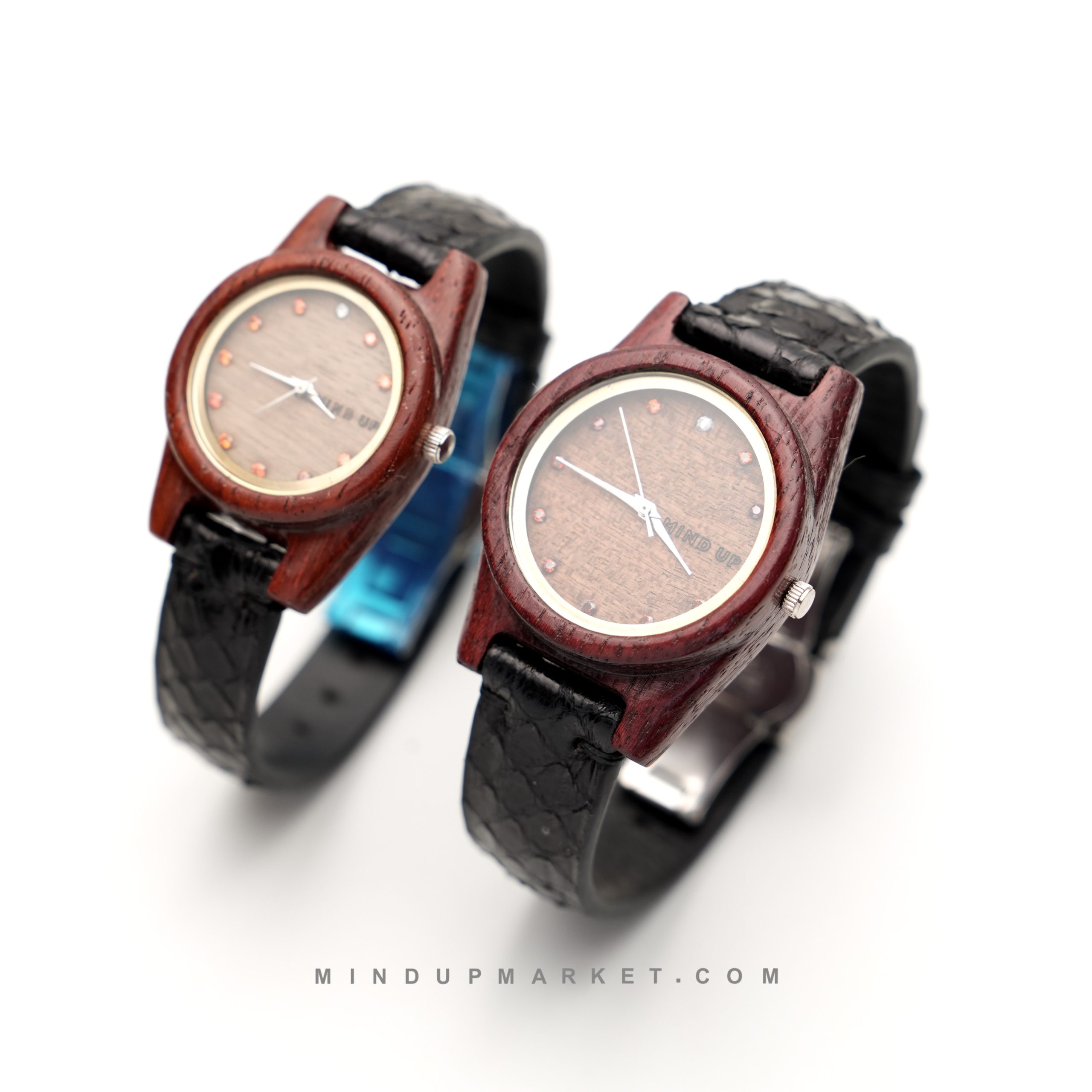 S02 (3) ساعت چوبی ست زنانه و مردانه S02 - Image 1