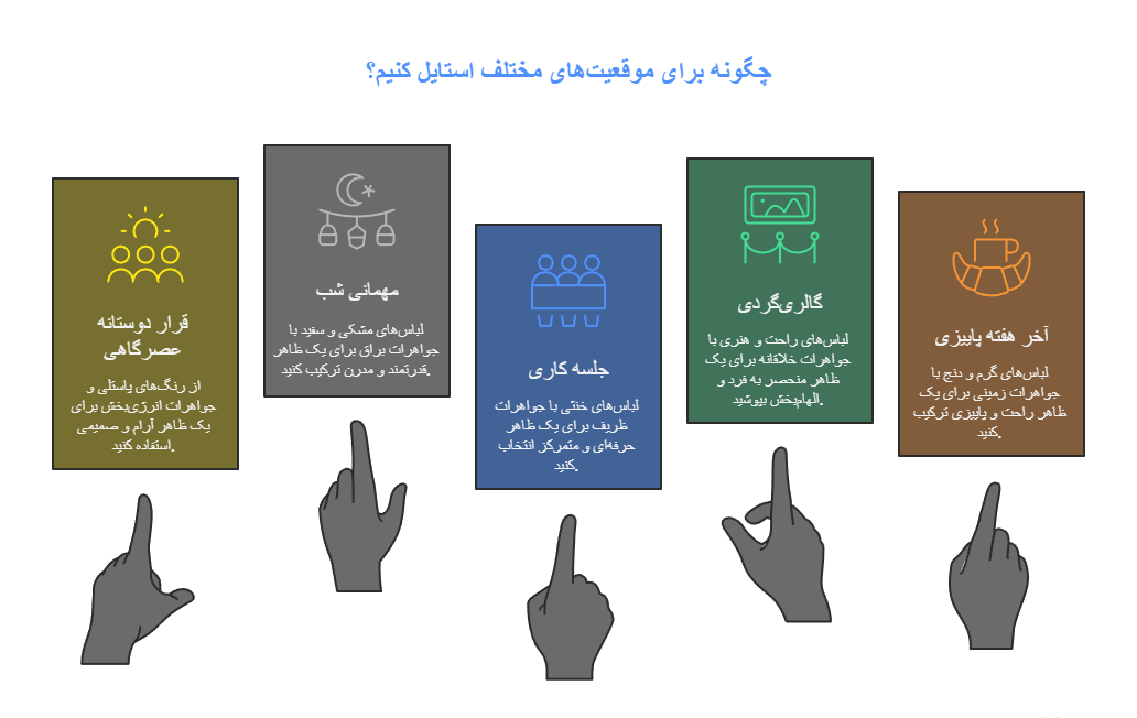 اکسسوری سنگ طبیعی | نکات طلایی استایل با اکسسوری سنگی 5 استایل با اکسسوری سنگ طبیعی