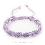 دستبند آلفابافی برگ بنفش