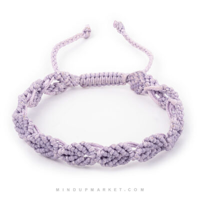 دستبند آلفابافی برگ بنفش