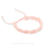 دستبند آلفابافی برگ صورتی - Image 3