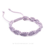 دستبند آلفابافی برگ بنفش - Image 3