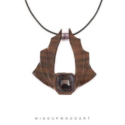 گردنبند چوبی فلوریت دست‌ساز