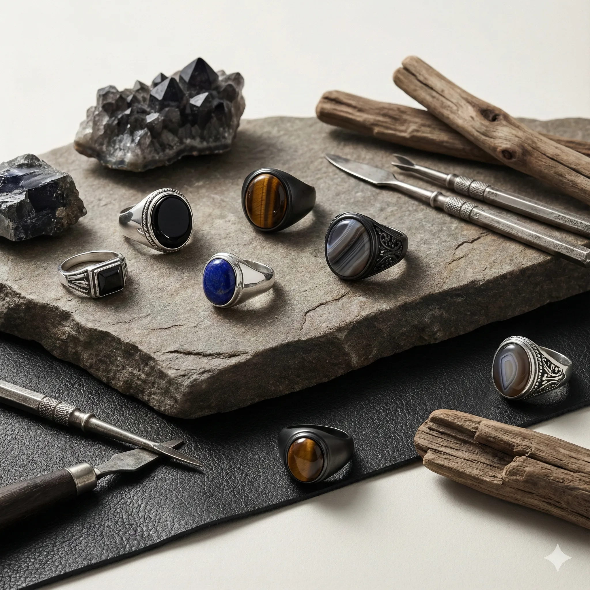 انواع سنگ انگشتر مردانه به همراه کاربرد در اکسسوری