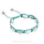 دستبند آکوامارین دست‌ساز با طراحی ملایم و مینیمال