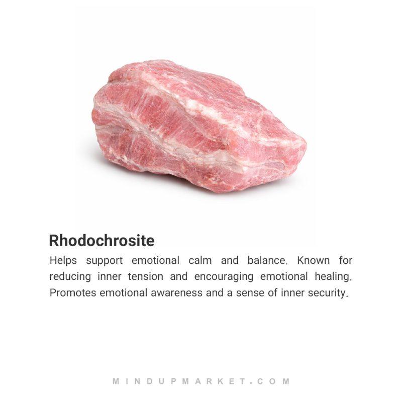 سنگ رودوکروزیت بکار رفته در دستبند لوتوس صورتی