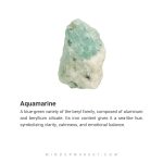 سنگ آکوامارین در دستبند لوتوس آبی