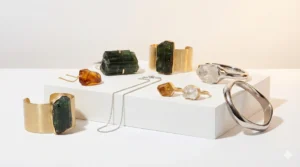 نمونههایی از ترند اکسسوری سنگی ۲۰۲۵ با ترکیب طراحی مدرن و سنگ طبیعی